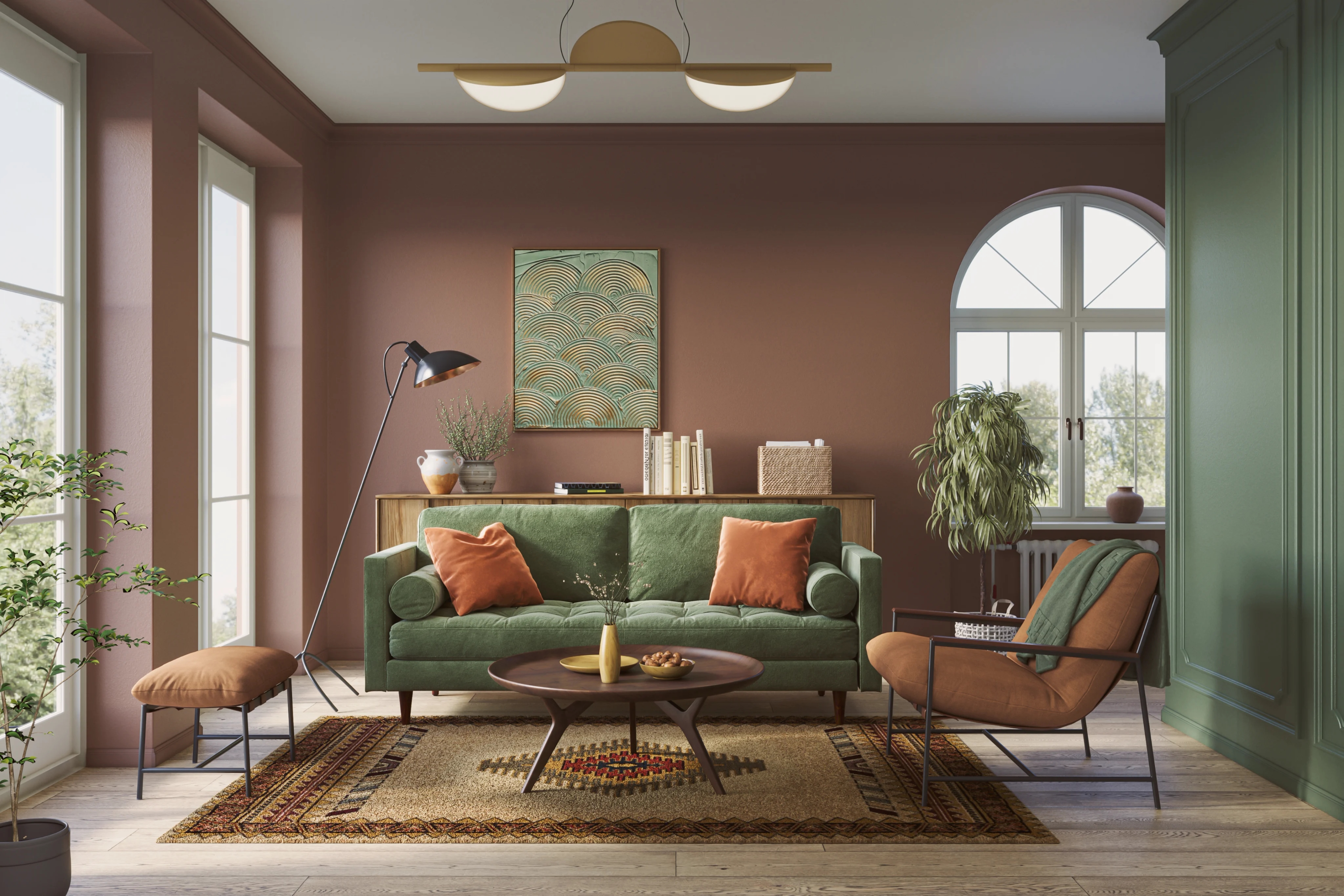 Modern rental property living room