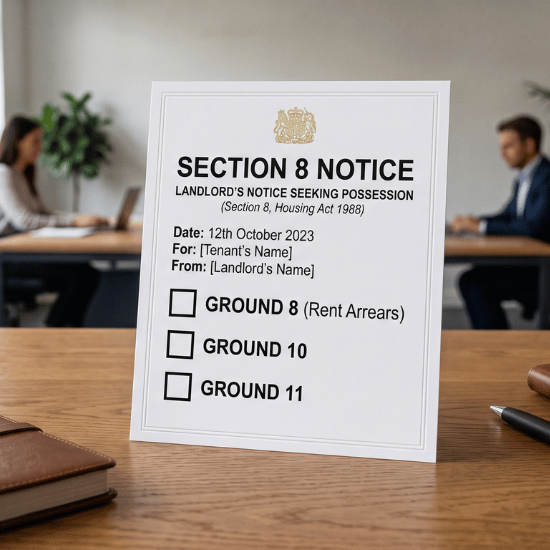 Landlord preparing a Section 8 possession notice