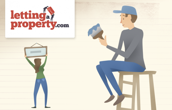 Do I really need a property inventory when letting out my property? Cartoon male sitting on a stool with a paintbrush and a woman in the back ground putting up a picture.