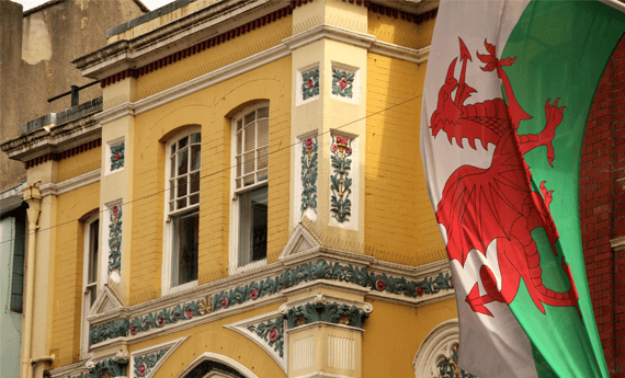 Property let in Wales with Welsh Flag