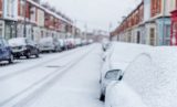 Properties in a snowy street