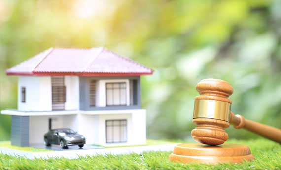 Buying property at auction and auction gavel