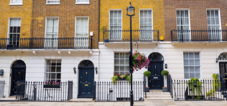 levelling up for landlords - row of houses in London